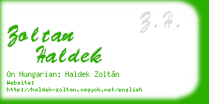 zoltan haldek business card